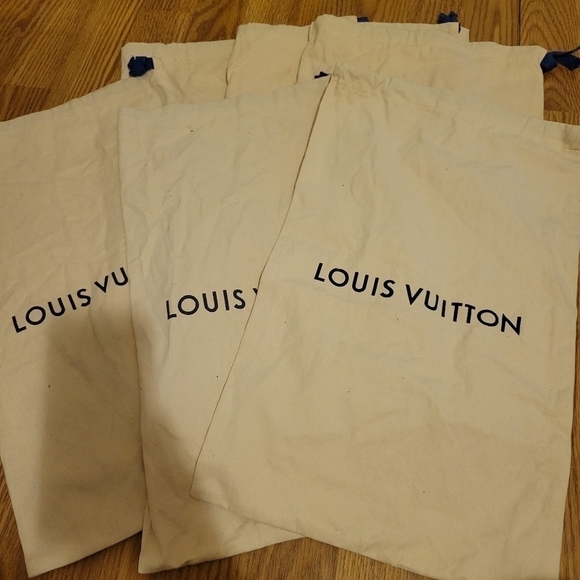 Authentic Louis Vuitton LV 19x12 Cloth Dustbag Duster Case Shoes Small Purse - Picture 5 of 8